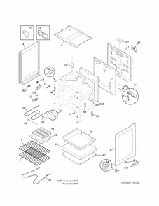 Body Diagram and Parts List for 79093003312  Kenmore Range