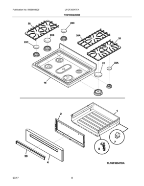 Part Location Diagram of 5304514335 Frigidaire PANEL