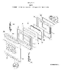Door Diagram and Parts List for 79094192317  Kenmore Range
