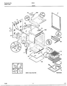 Body Diagram and Parts List for 486647C  Frigidaire Range