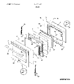 Door Diagram and Parts List for FPEF3077QFM  Frigidaire Range