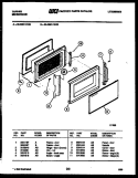 DOOR PARTS Diagram and Parts List for 56-2997-10-01  Tappan Microwave