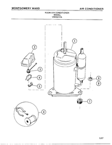 Air Conditioner Page 7 Diagram and Parts List for 5317A  Frigidaire Air Conditioner