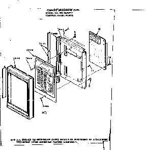 Control Panel Parts Diagram and Parts List for 5648598410  Kenmore Microwave