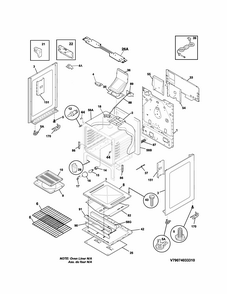Body Diagram and Parts List for 79074139311  Kenmore Range