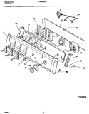 CONTROL PANEL Diagram and Parts List for FWS845GFT0  Frigidaire Washer