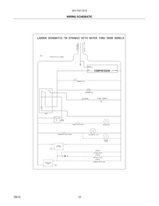 Wiring Schematic Diagram and Parts List for 25373211015  Kenmore Refrigerator