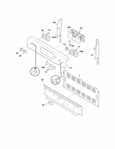 Backguard Diagram and Parts List for 79094183310  Kenmore Range