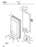 DOOR Diagram and Parts List for FFU11F0HW2  Frigidaire Freezer