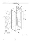 REFRIGERATOR DOOR Diagram and Parts List for FRS266ZDSB5  Frigidaire Refrigerator