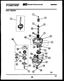 TRANSMISSION PARTS Diagram and Parts List for LG400MXW2  Frigidaire Washer Dryer Combo