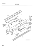 BACKGUARD Diagram and Parts List for GLED388CSA  Frigidaire Range