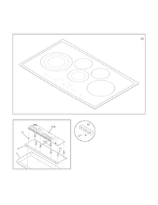 Controls Diagram and Parts List for EI36EC45KS1  Electrolux Cooktop