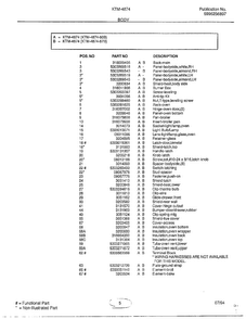 Body Page 2 Diagram and Parts List for 4847-80B  Frigidaire Range