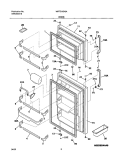 DOOR Diagram and Parts List for WRTG18X6AQ1  Westinghouse Refrigerator