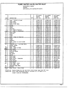 Pump/valve/inlet Page 2 Diagram and Parts List for 6287C  Frigidaire Washer