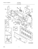 BACKGUARD Diagram and Parts List for PGLEF388ES7  Frigidaire Range
