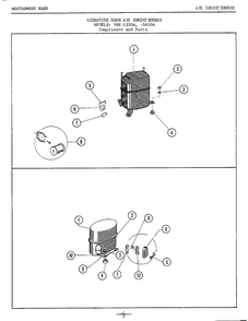 Compressor Diagram and Parts List for 5330A  Frigidaire Air Conditioner