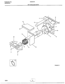 Air Handling Parts Diagram and Parts List for 5292004A  Frigidaire Air Conditioner