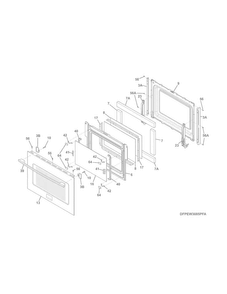 Door Diagram and Parts List for FPEW3085PFA  Frigidaire Wall Oven