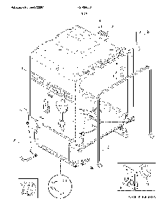 Tub Diagram and Parts List for FGIP2468UD1A  Frigidaire Dishwasher