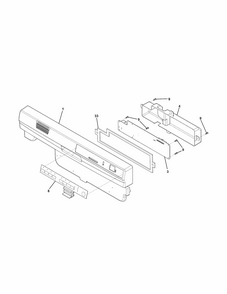Control Panel Diagram and Parts List for 58715378100B  Kenmore Dishwasher
