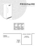COVER Diagram and Parts List for FFU14F7HWL  Frigidaire Freezer