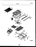 SHELVES AND SUPPORTS Diagram and Parts List for RT215SCH0  Frigidaire Refrigerator
