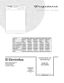 COVER Diagram and Parts List for FDB1050REC5  Frigidaire Dishwasher