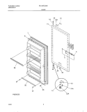 DOOR Diagram and Parts List for FFU14FC3AW0  Frigidaire Freezer