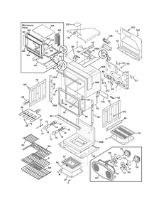 Lower Oven Diagram and Parts List for FPMC3085KFB  Frigidaire Microwave Oven Combo