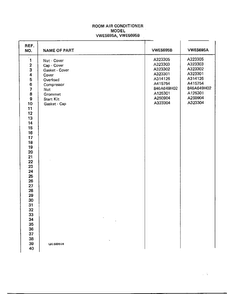 Room Air Conditioner Page 6 Diagram and Parts List for 5695A  Frigidaire Air Conditioner