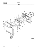 DOOR Diagram and Parts List for FEF352ASD  Frigidaire Range