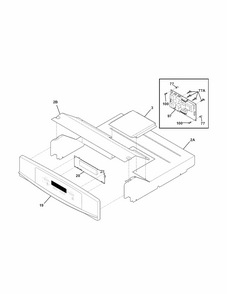 Control Panel Diagram and Parts List for 79048879901  Kenmore Wall Oven