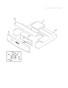Control Panel Diagram and Parts List for EI27EW35KB1  Electrolux Wall Oven