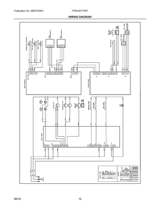 Wiring Diagram Diagram and Parts List for FPEH3077RFF  Frigidaire Range
