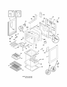 Body Diagram and Parts List for 79092208017  Kenmore Range