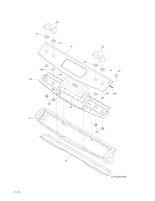 Backguard Diagram and Parts List for LFGS3025PFB  Frigidaire Range
