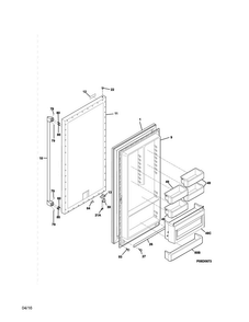 Door Diagram and Parts List for E32AF85PQSC  Electrolux Freezer
