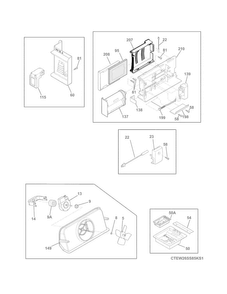 Controls Diagram and Parts List for EW26SS85KS3  Electrolux Refrigerator