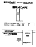 COVER Diagram and Parts List for FRS20WRFW0  Frigidaire Refrigerator