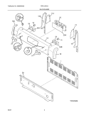 BACKGUARD Diagram and Parts List for FEFL67GCA  Frigidaire Range