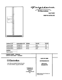 COVER Diagram and Parts List for FRS26HF7BB1  Frigidaire Refrigerator