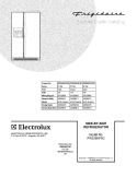 COVER Diagram and Parts List for FRS26KF6CB3  Frigidaire Refrigerator