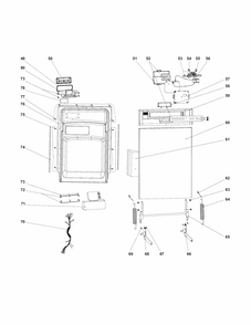 Control Panel/door Diagram and Parts List for 58714659110  Kenmore Dishwasher
