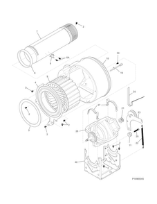 Motor Diagram and Parts List for EFME417SIW0  Electrolux Dryer