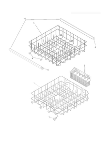 Racks Diagram and Parts List for FBD2400KQ3A  Frigidaire Dishwasher