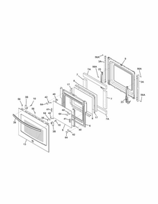 Door Diagram and Parts List for 79049403311  Kenmore Wall Oven