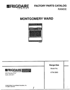 Front Page Diagram and Parts List for 2883  Frigidaire Range