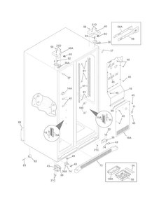 Cabinet Diagram and Parts List for FPHS2399PF2  Frigidaire Refrigerator